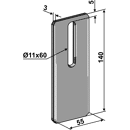 Abstreifer für Packerwalze 51A102 Amazone Nachbau