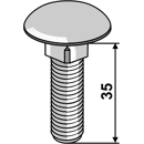 Schlossschraube verzinkt 603/12x35 8.8 