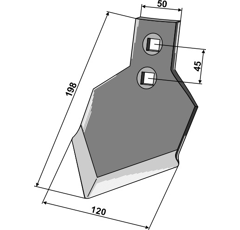 Soc 198 mm pour cultivateur adaptable