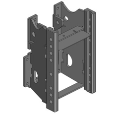 Lagerbock HVLB,W= 330 S32, Case DX, DX-4, DX AgroPrima, DX AgroXtra, Schwarz