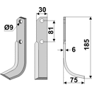 Fräsmesser Rechts 185 x 30 Bertolini Nachbau