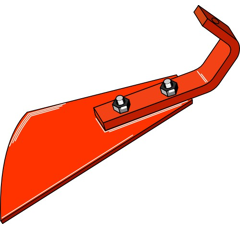 Grattoir complet gauche pour disque Ø610 / Ø660 mm adaptable - BlackSteel©