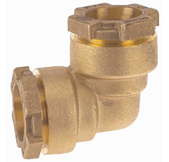 Raccord coudé à compression 16 bars en laiton adaptable