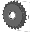 Sternring Ø 500 mm für Walze GÜTTLER 75407000 – Nachbau  