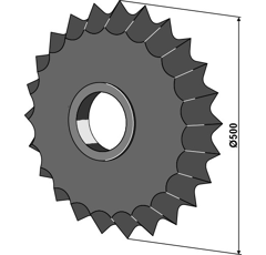Sternring Ø 500 mm für Walze GÜTTLER 75407000 – Nachbau  