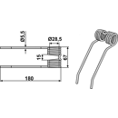 Dent de fenaison - galvanisées pour presse à balle MC HALE CTN00008 adaptable - BlackSteel©