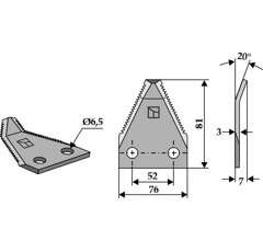 Couteau pour mélangeuse SEKO 244.79.043 adaptable - Blacksteel©