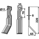 Rotorzinken Rechts 220 x 35 Simon Nachbau