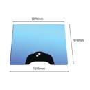 Pare-brise pour tracteur MASSEY FERGUSON 3821747M1 adaptable