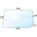 Vitre arrière teintée pour machine agricole DEUTZ 4352384 adaptable