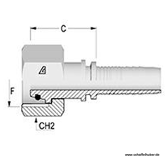 Pressnippel 38S M52x2,0 DN38ILM5238SIG Alfagomma