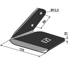 Aileron gauche pour FARMET 3013015 adaptable - BlackSteel©