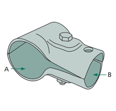 Attache en T 21 x 34 mm