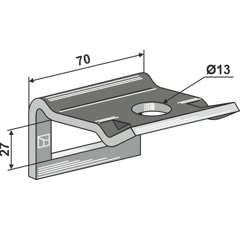 Halter für Zinken 40x12 - 15-279-01 | Einböck - Nachbau