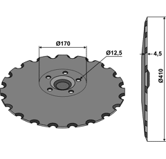Hohlscheibe, gezahnt 451372N Väderstad Nachbau