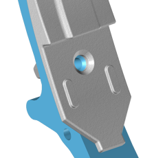 Leitblech Mitte AGRICARB für Grubber LEMKEN 337 4482 Nachbau