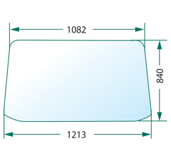 Vitre arrière de cabine pour tracteur BELARUS 806700011 adaptable