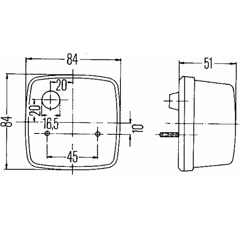 Feu de position avant pour tracteur JOHN DEERE 05721352 adaptable
