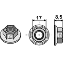 Écrou hexagonal pour faucheuse KRONE 009096021 adaptable - BlackSteel©
