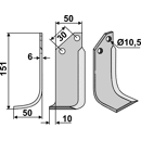 Fräsmesser Links 151 x 50 Badalini Nachbau