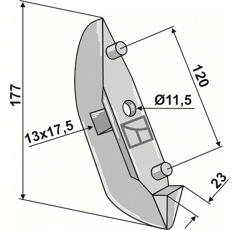 Soc pour semoir LEMKEN 3378099 adaptable - BlackSteel©