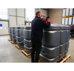 Cuve stockage fuel PEHD pré-équipée 1500 L - RENSON