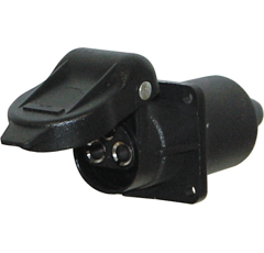 Enchufe 3 polos fijación 4 orificios