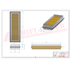Filtre à air adaptable HIFI FILTER SC70115