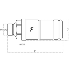 Coupleur rapide 1/2" pour tracteur CASE IH 5152194 adaptable