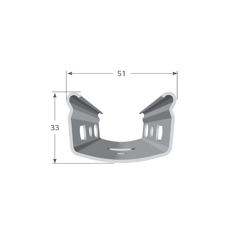 Poteau en ligne P5 - Galvanisé en bande - Z275 - PROFIL ALSACE