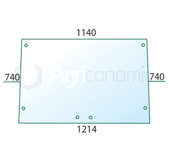 Heckscheibe - Landmaschine RENAULT 7700007529 - Nachbau