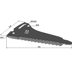 Ladewagenmesser für MENGELE 02.060.761 Nachbau