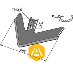 Soc triangulaire pour vibroculteur MASCHIO F20120154 adaptable - BlackSteel©