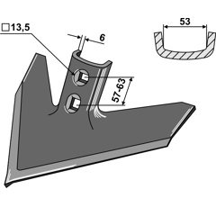 Gänsefussschar,254x6 mm Case IH Nachbau 043PWV1000