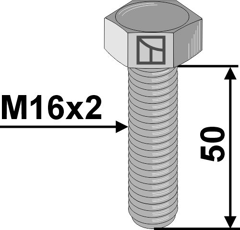 Sechskantschraube M16x2x50 ohne Mutter