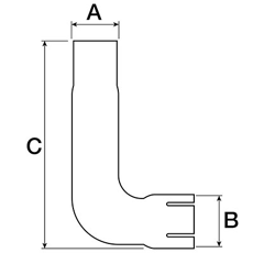 Auspuffrohr 75 x 76 mm- Traktor JOHN DEERE L152948 Nachbau