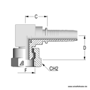 Pressnippel Bogen 90° DN1038BSPKIG90 Alfagomma