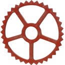 Roue étoile Ø 620 x 120 mm pour rouleau adaptable - BlackSteel©