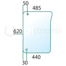 Pare-brise inférieur Dr. machine agricole JOHN DEERE L213350 adaptable