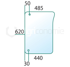 Pare-brise inférieur Dr. machine agricole JOHN DEERE L213350 adaptable
