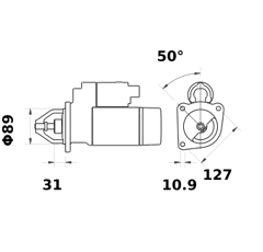 Démarreur MAHLE LETRIKA 12 V - 3,2 kW / MS 222