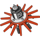 KIT étoiles à doigts 240 mm pour bineuse adaptable - BlackSteel©