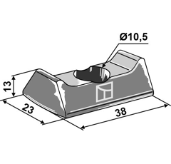 Pieza para eslabón KEMPER 7417 adaptable