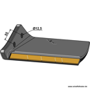 Flügelschar, Hartmetall beschichtet - links 101EXT1070 Lemken Nachbau