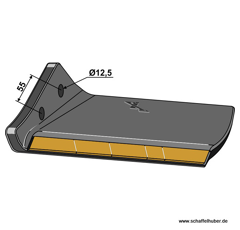 Flügelschar, Hartmetall beschichtet - links 101EXT1070 Lemken Nachbau
