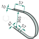 Racleur pour presses à balles JOHN DEERE E41839 adaptable