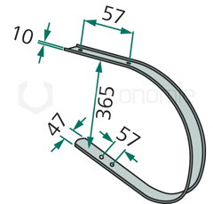Abstreifer für Ballenpresse JOHN DEERE E41839 - Nachbau
