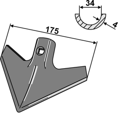 Cœur 175 x 4 mm pour bineuse GÜTTLER 72120867 adaptable - BlackSteel©