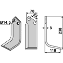 Fräsmesser Rechts 238 x 70 Celli Nachbau