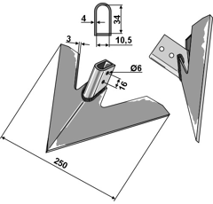 Soc triangulaire pour HATZENBICHLER 9915 adaptable - Blacksteel©